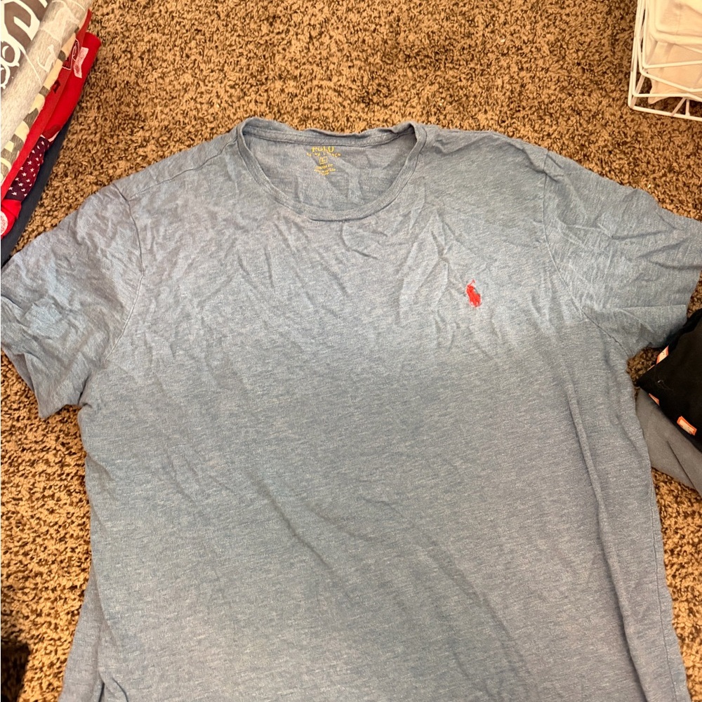 Polo by Ralph Lauren Men's Light Blue Tee